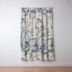 Jean Baptiste Pillement Chinoiserie Toile de Jouy Window Curtain Gallery Image 3