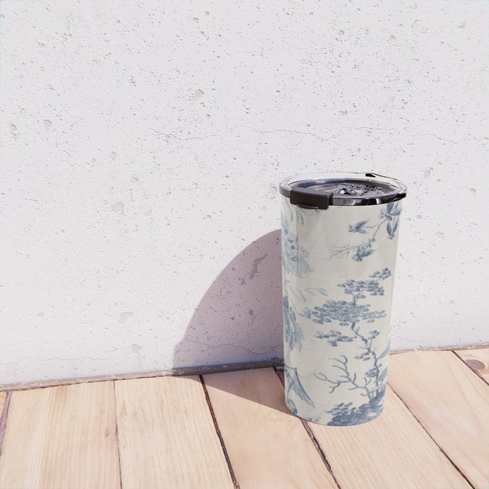 Jean Baptiste Pillement Chinoiserie Toile de Jouy Travel Mug Gallery Image 4