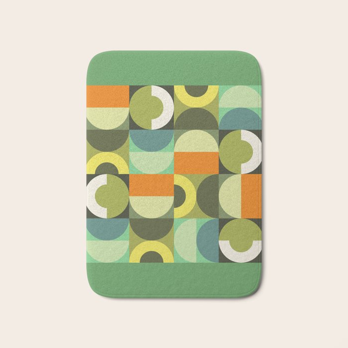 Modern Geometric 90B Bath Mat Gallery Image 1