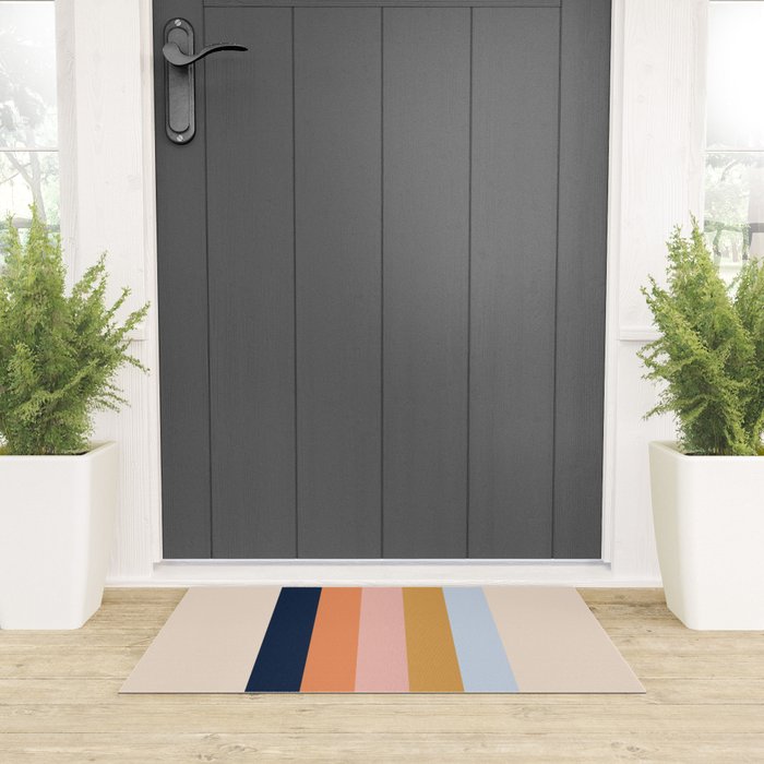 Retro stripes #2 Welcome Mat Gallery Image 3