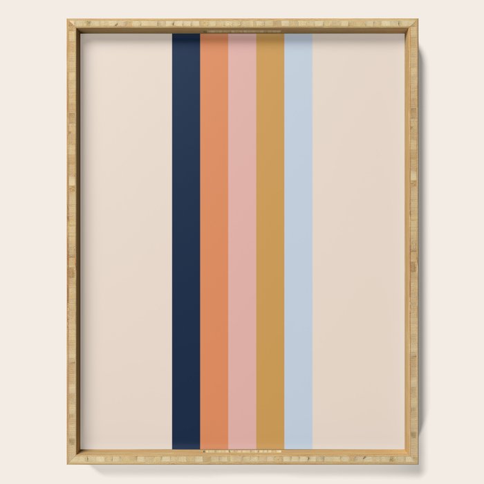 Retro stripes #2 Serving Tray Gallery Image 1