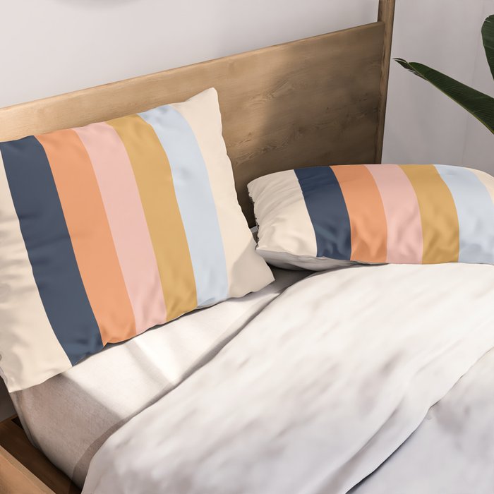 Retro stripes #2 Pillow Sham Gallery Image 2