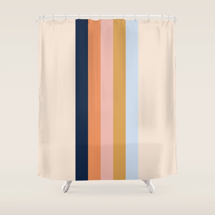 Retro stripes #2 Shower Curtain Gallery Image 1