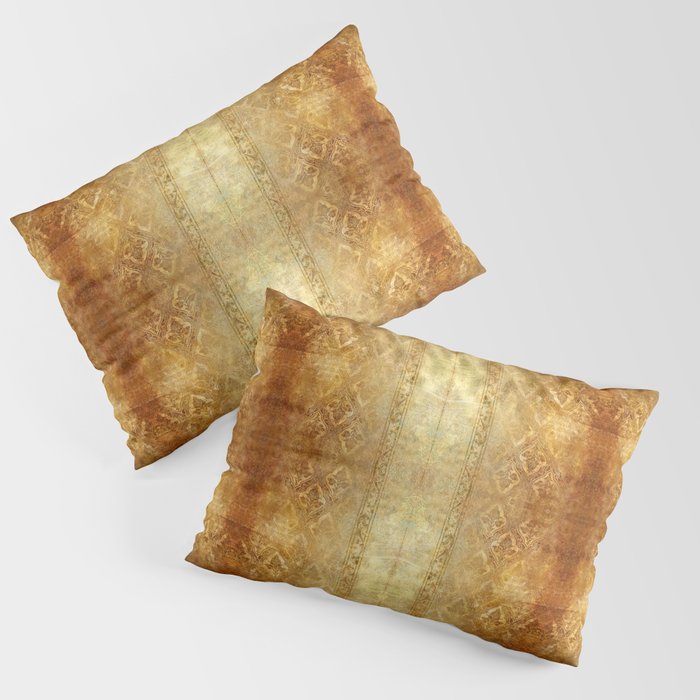 AGED GOLDEN DAMASK Shabby Chic  Pillow Sham Gallery Image 3
