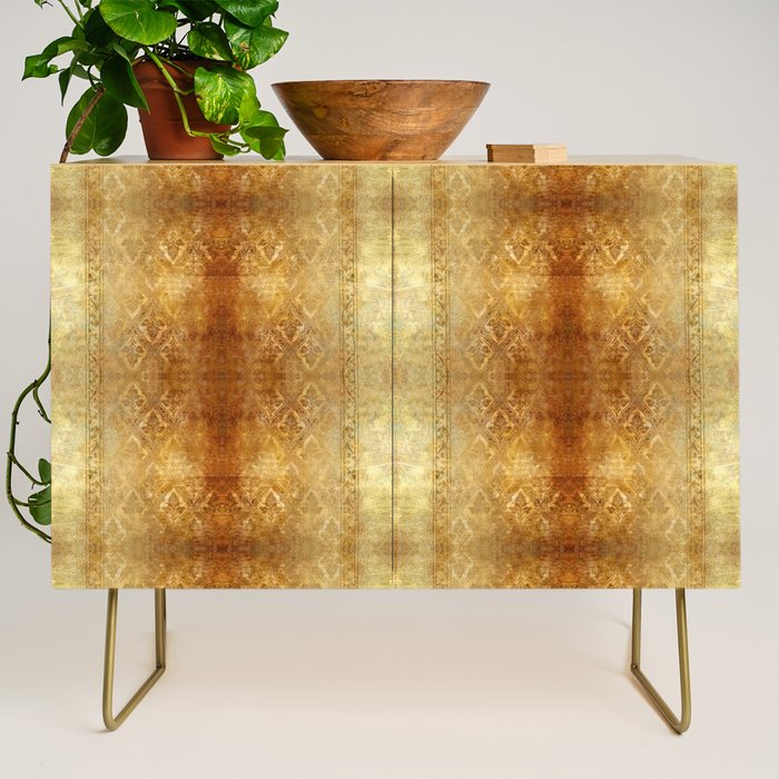 AGED GOLDEN DAMASK Shabby Chic  Credenza Gallery Image 1