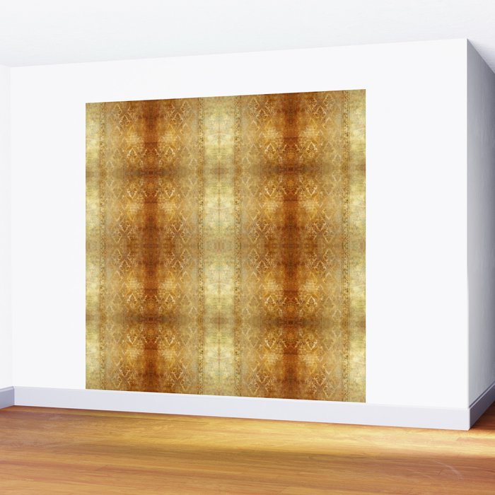 AGED GOLDEN DAMASK Shabby Chic  Wall Mural Gallery Image 2