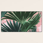 Pink and green palm trees Desk Mat Gallery Image 3