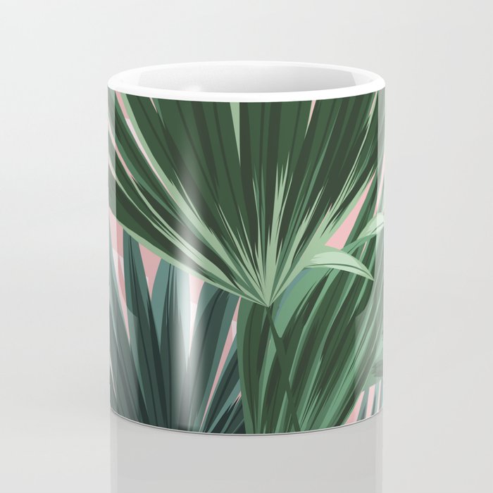 Pink and green palm trees Coffee Mug Gallery Image 4