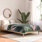Pink and green palm trees Comforter Gallery Image 2