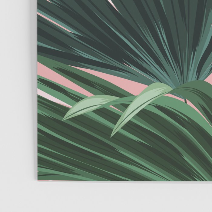 Pink and green palm trees Poster Gallery Image 3