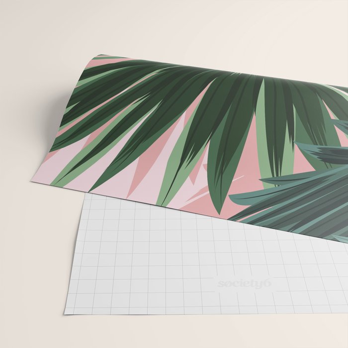 Pink and green palm trees Wrapping Paper Gallery Image 2