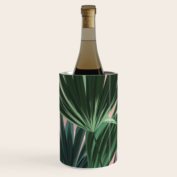 Pink and green palm trees Wine Chiller Gallery Image 1