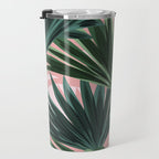 Pink and green palm trees Travel Mug Gallery Image 3