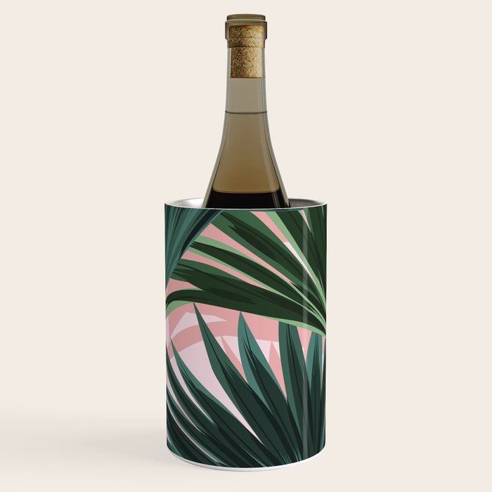 Pink and green palm trees Wine Chiller Gallery Image 2