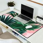 Pink and green palm trees Desk Mat Gallery Image 2
