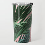 Pink and green palm trees Travel Mug Gallery Image 2