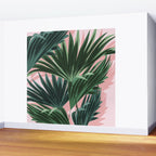 Pink and green palm trees Wall Mural Gallery Image 2