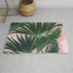 Pink and green palm trees Rug Gallery Image 1