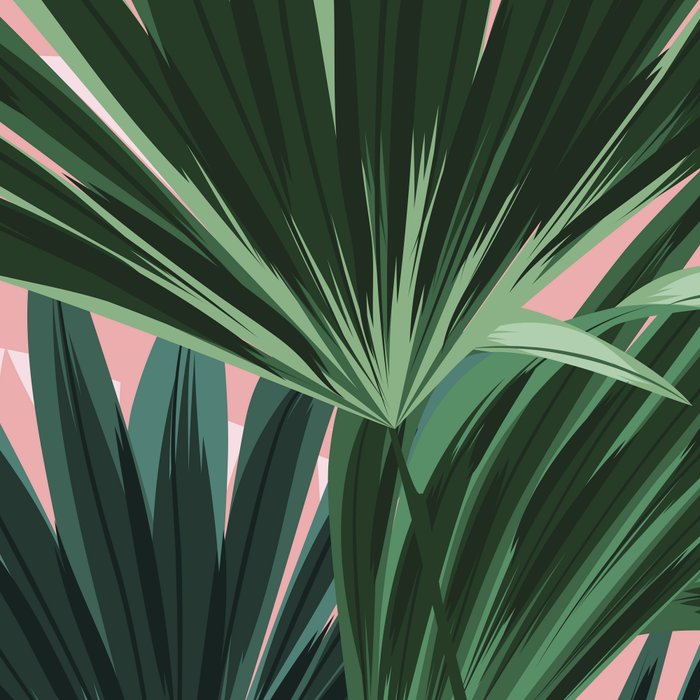 Pink and green palm trees Coffee Mug Gallery Image 2