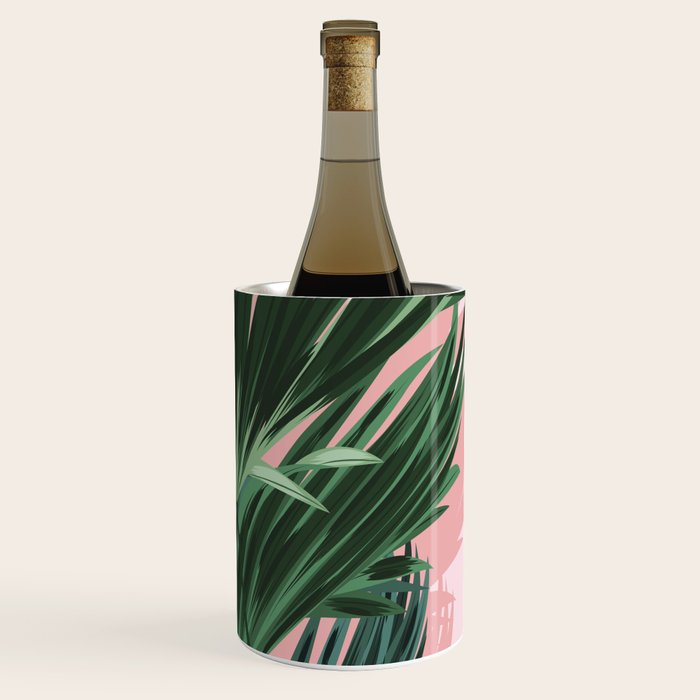 Pink and green palm trees Wine Chiller Gallery Image 3