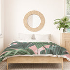 Pink and green palm trees Duvet Cover Gallery Image 3
