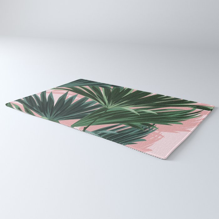 Pink and green palm trees Rug Gallery Image 3