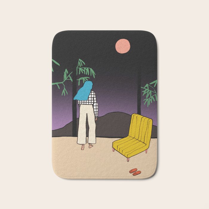 FULL MOON MOUNTAIN Bath Mat Gallery Image 1