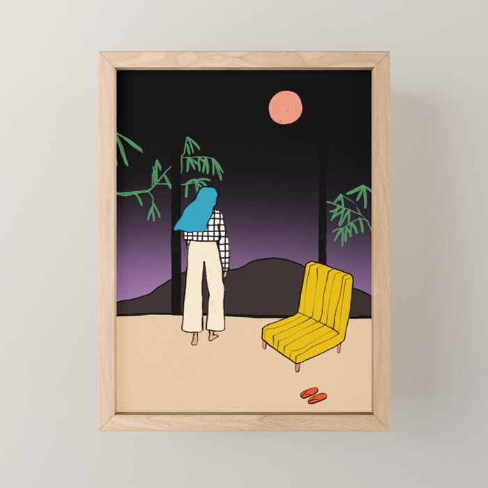 FULL MOON MOUNTAIN Mini Art Print Gallery Image 1