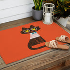Fitz - Preppy cat Outdoor Rug Gallery Image 2