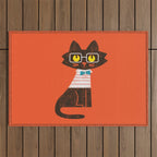 Fitz - Preppy cat Outdoor Rug Gallery Image 1