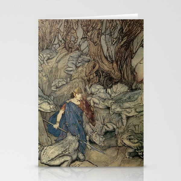 Art by Arthur Rackham for "Irish Fairy Tales," 1920 Stationery Card Gallery Image 1