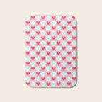 Red love heart checkered pattern Bath Mat Gallery Image 1