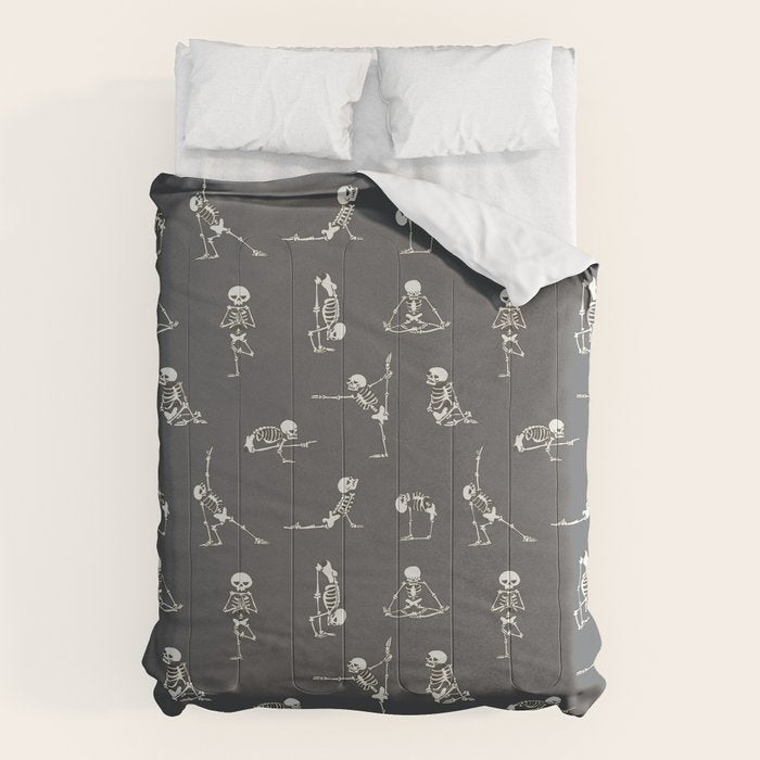 Skeleton Yoga_Gray Comforter Gallery Image 6