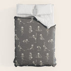 Skeleton Yoga_Gray Comforter Gallery Image 6