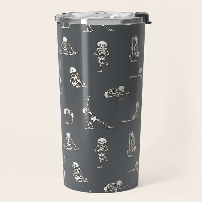 Skeleton Yoga_Gray Travel Mug Gallery Image 2