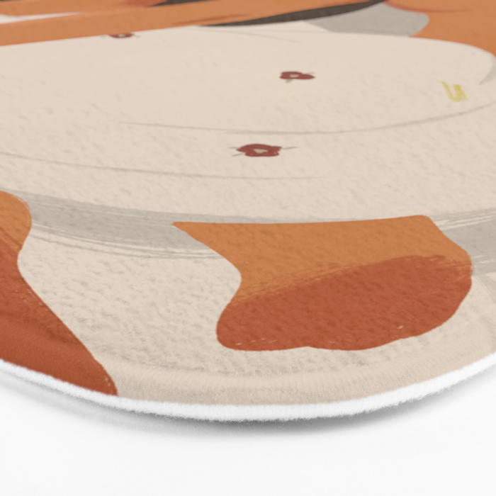  elegant woman in bed with blanket Bath Mat Gallery Image 3