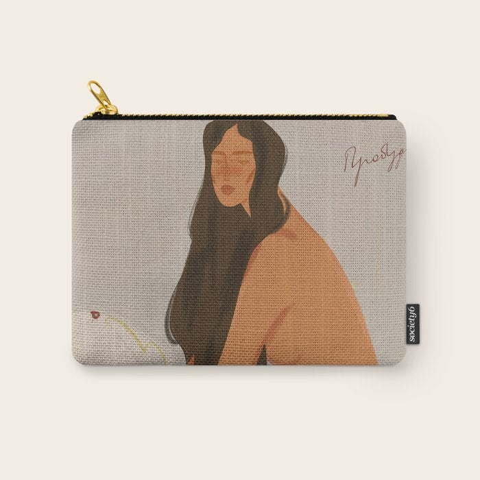 elegant woman in bed with blanket Carry All Pouch Gallery Image 1