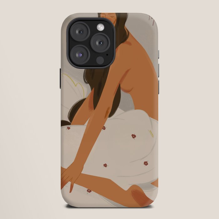  elegant woman in bed with blanket iPhone Case Gallery Image 12