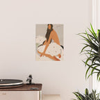 elegant woman in bed with blanket Poster Gallery Image 2