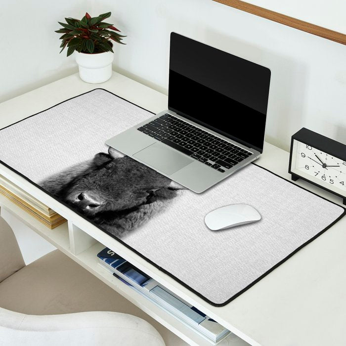 Buffalo - Black & White Desk Mat Gallery Image 2