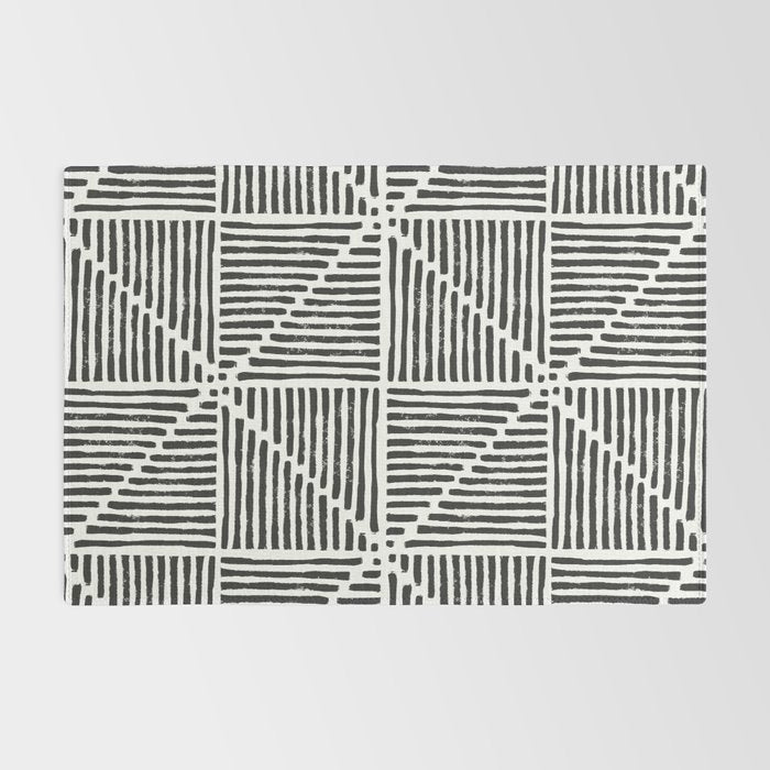 Rook in Black and White Rug Gallery Image 2
