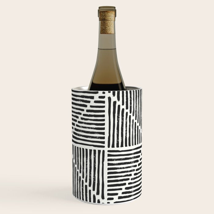 Rook in Black and White Wine Chiller Gallery Image 1