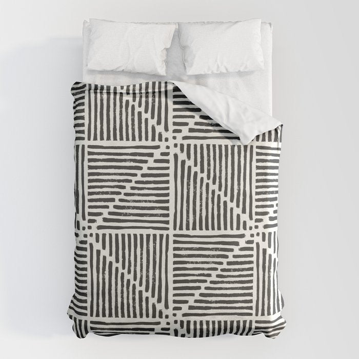 Rook in Black and White Duvet Cover Gallery Image 6