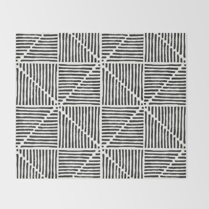 Rook in Black and White Throw Blanket Gallery Image 2