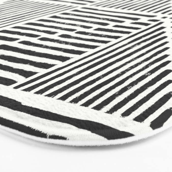 Rook in Black and White Bath Mat Gallery Image 3