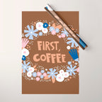 First coffee Wrapping Paper Gallery Image 1