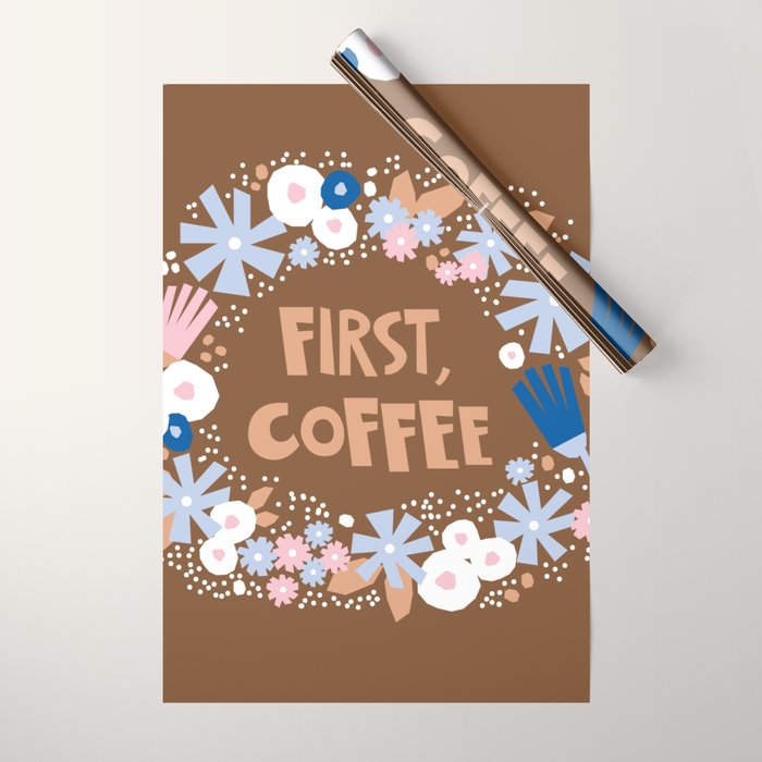 First coffee Wrapping Paper Gallery Image 1
