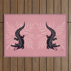 Crocodile - Dusty Rose Palette Outdoor Rug Gallery Image 1