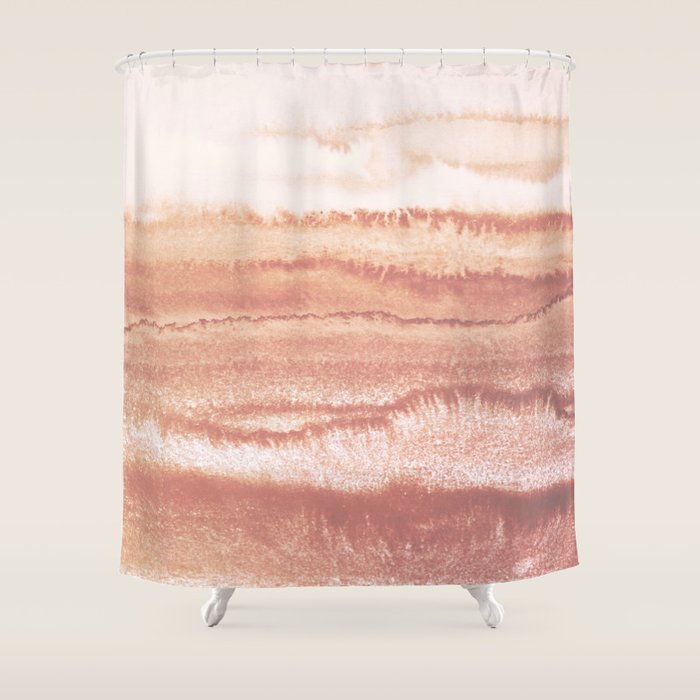 WITHIN THE TIDES BURNISH EARTH by Monika Strigel Shower Curtain Gallery Image 1
