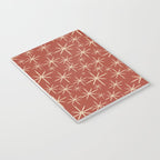 Mid Century Modern Twinkling Stars Retro Atomic Rust Pattern Notebook Gallery Image 3